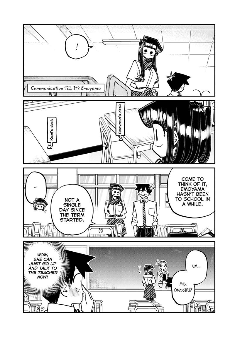 Komi-san wa Komyushou Desu Chapter 421 page 1 - Chapter 421