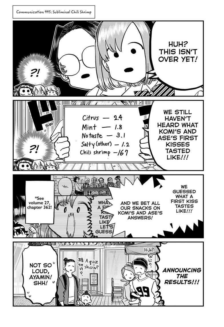 Komi-san wa Komyushou Desu Chapter 445 page 1 - Chapter 445