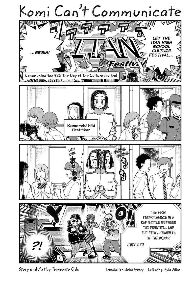Komi-san wa Komyushou Desu Chapter 451 page 1 - Chapter 451