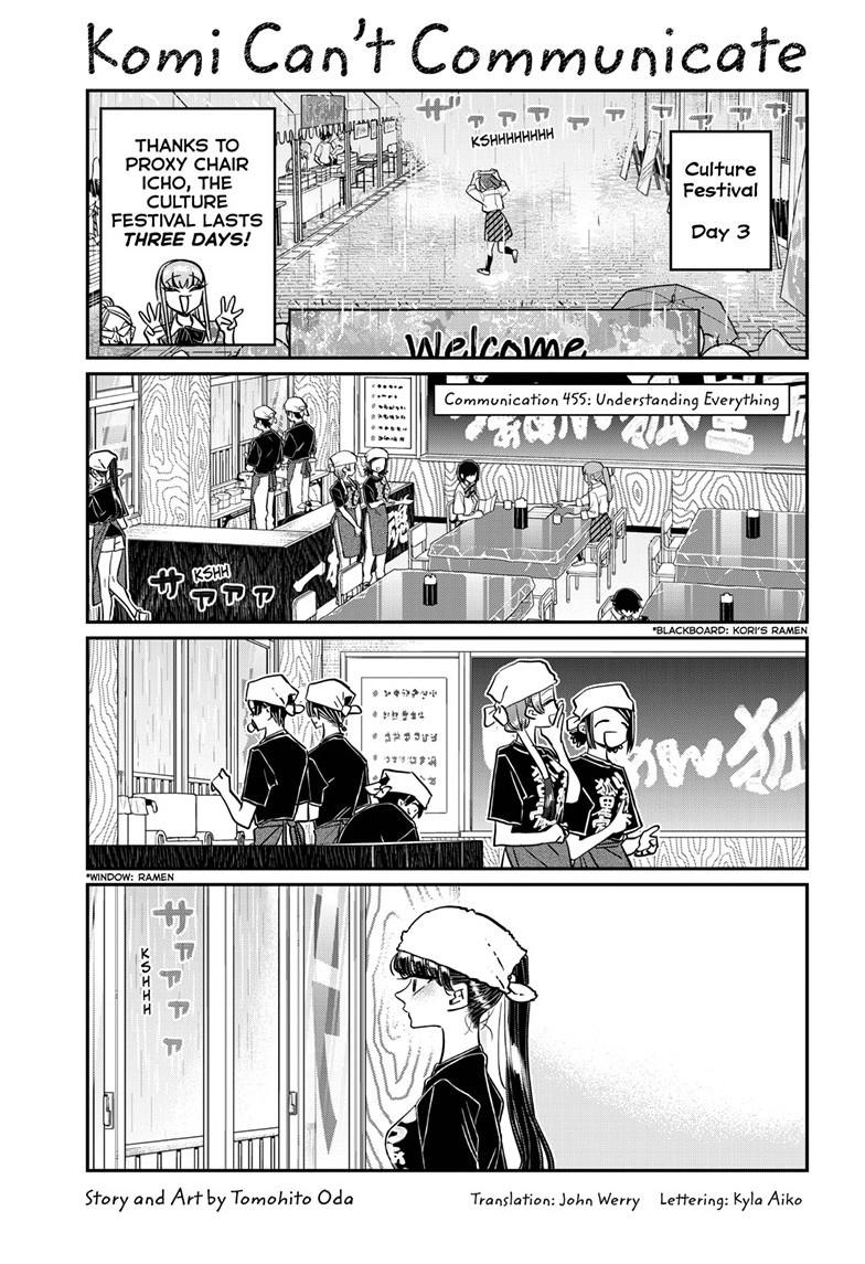 Komi-san wa Komyushou Desu Chapter 455 page 1 - Chapter 455
