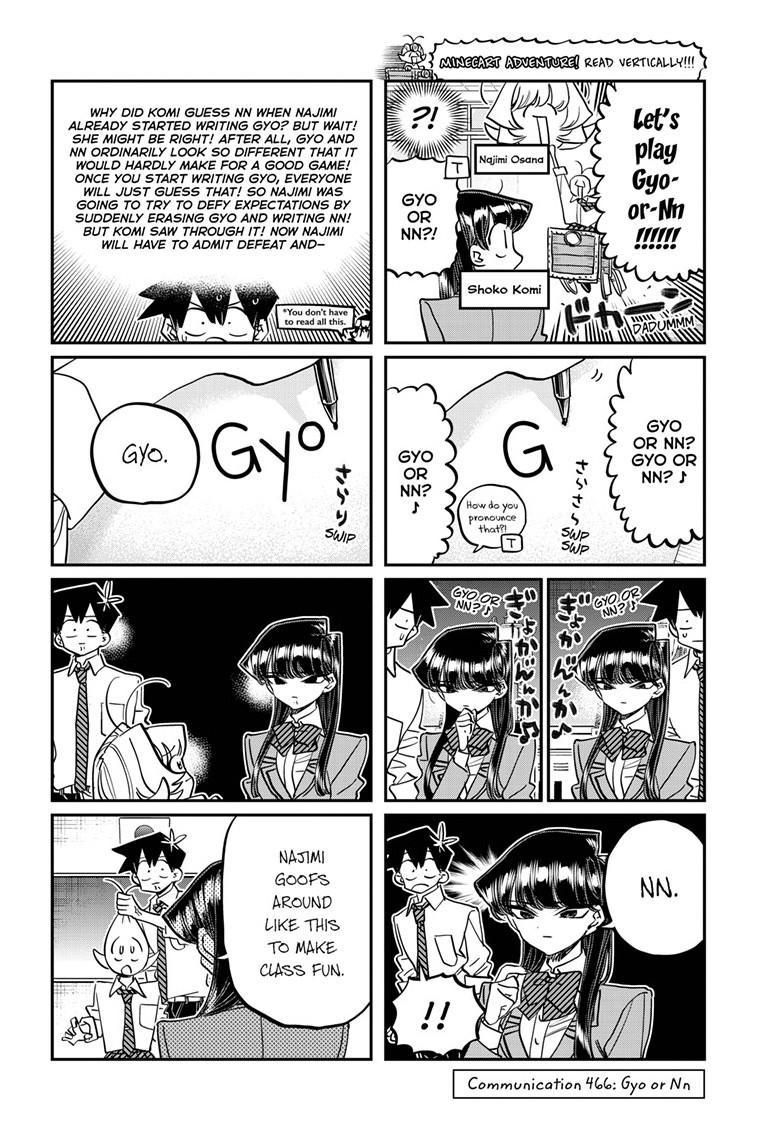 Komi-san wa Komyushou Desu Chapter 466 page 1 - Chapter 466