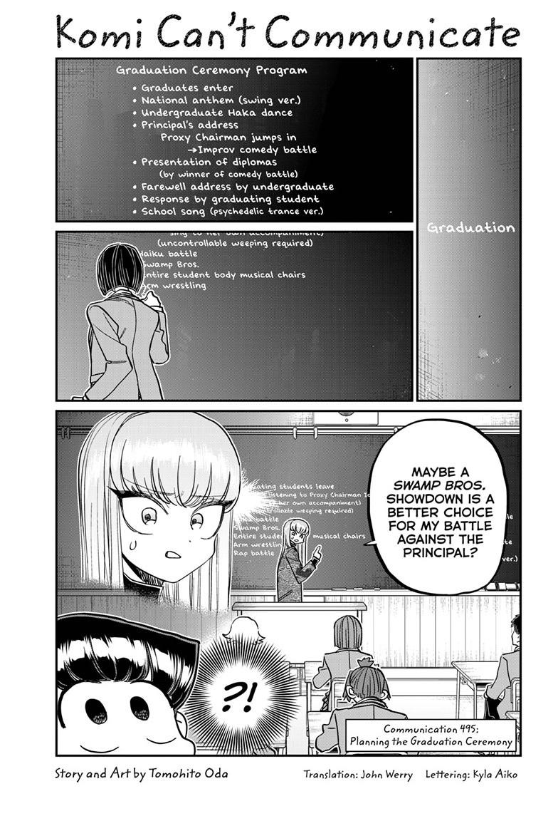 Komi-san wa Komyushou Desu Chapter 495 page 1 - Chapter 495
