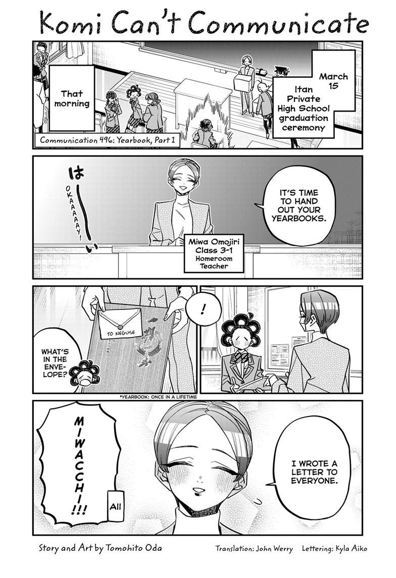 Komi-san wa Komyushou Desu Chapter 496 page 2 - Chapter 496