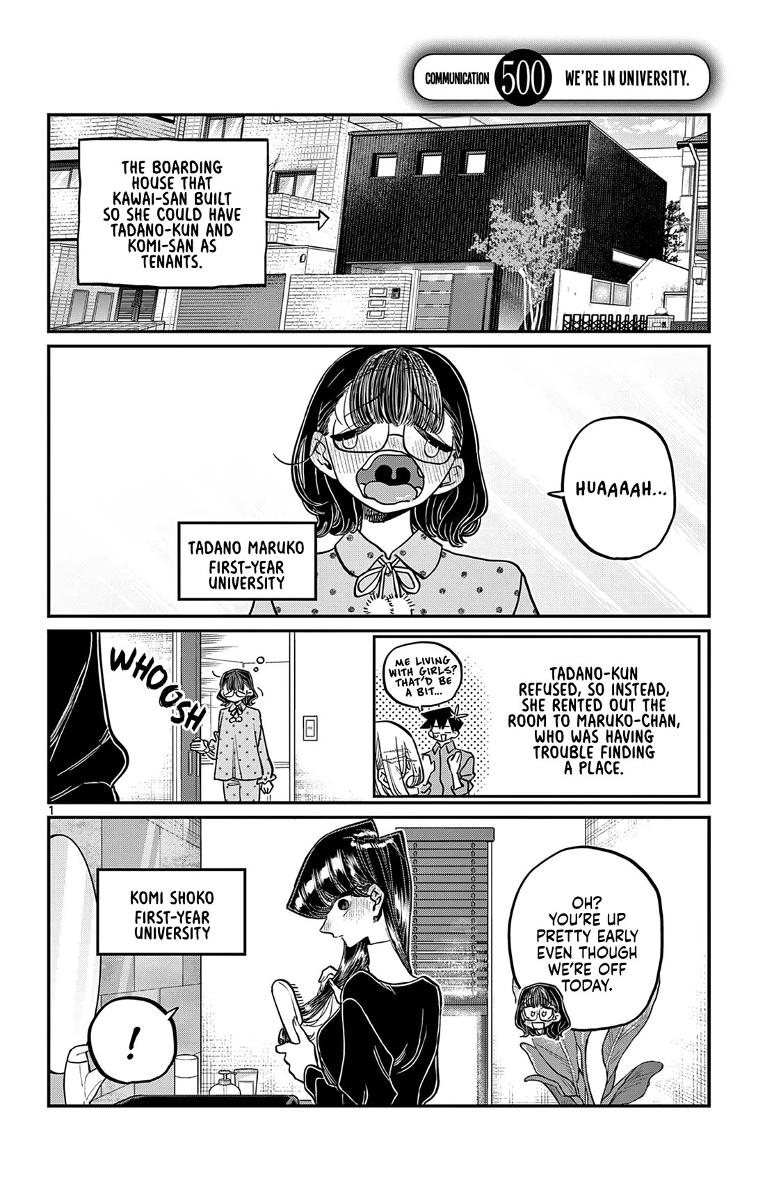 Komi-san wa Komyushou Desu Chapter 500 page 1 - Chapter 500: We're in University. [END]
