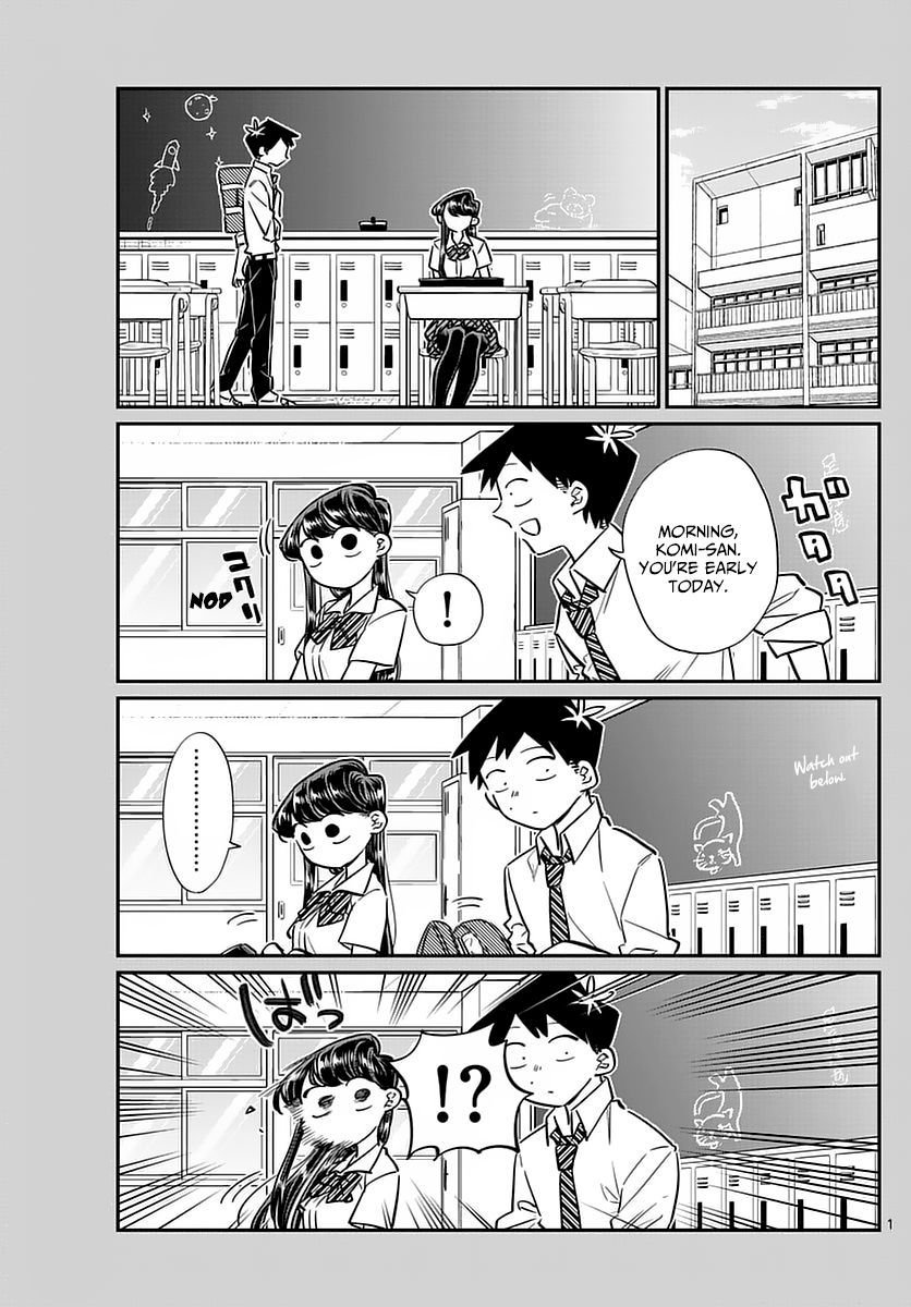 Komi-san wa Komyushou Desu Chapter 52 page 1 - Chapter 52 : There is something in your face...desu