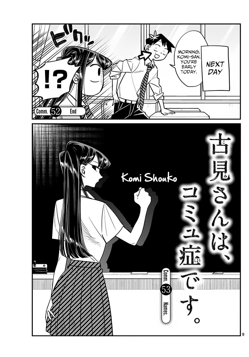 Komi-san wa Komyushou Desu Chapter 53 page 1 - Chapter 53 : Names