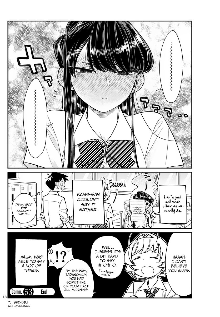 Komi-san wa Komyushou Desu Chapter 53 page 10 - Chapter 53 : Names