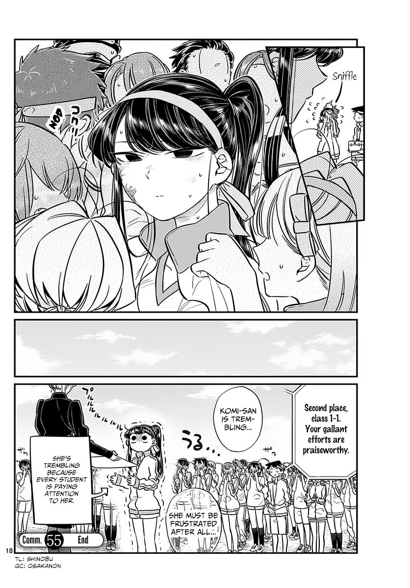 Komi-san wa Komyushou Desu Chapter 55 page 18 - Chapter 55 : Sports festival Part 2