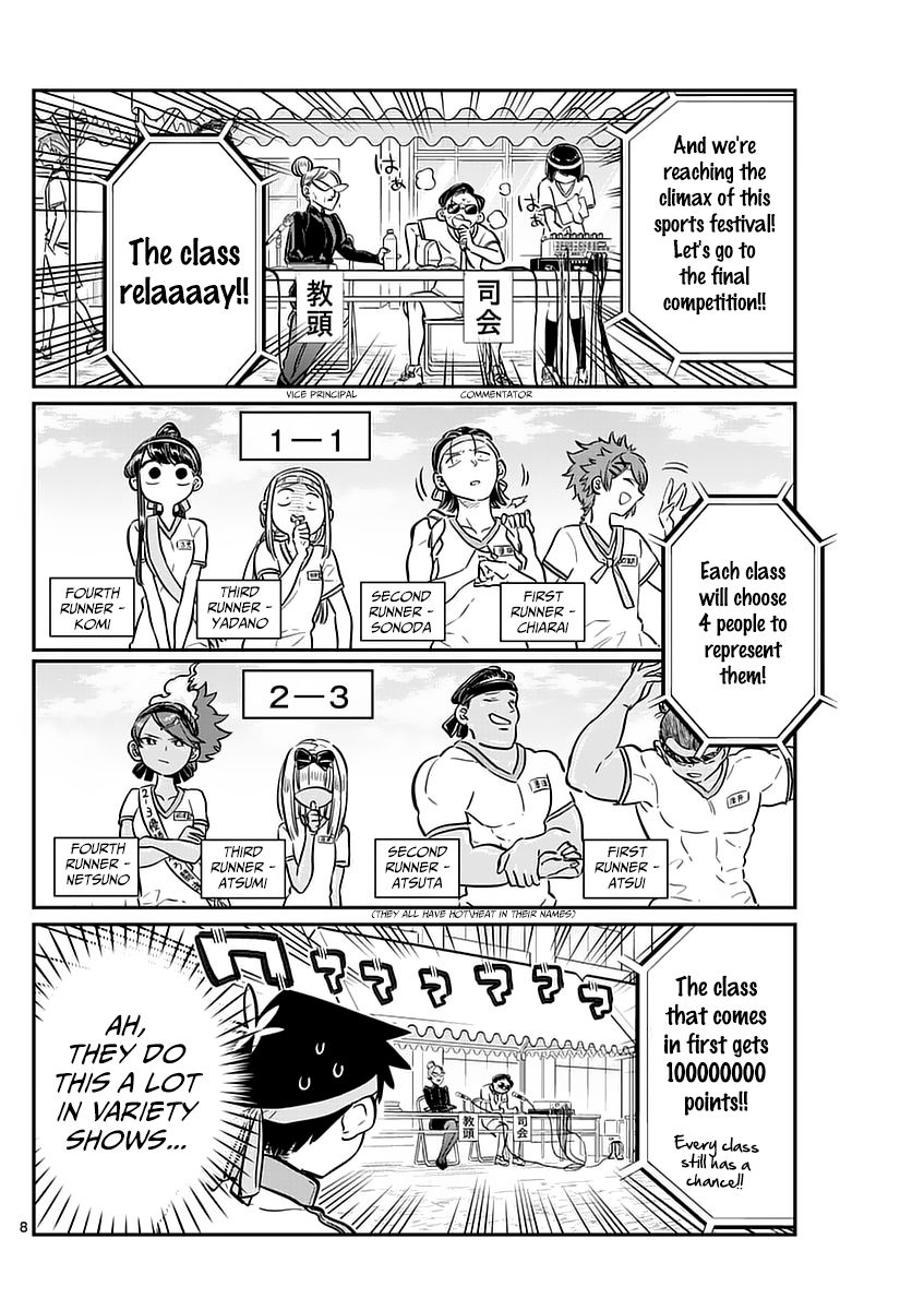 Komi-san wa Komyushou Desu Chapter 55 page 8 - Chapter 55 : Sports festival Part 2