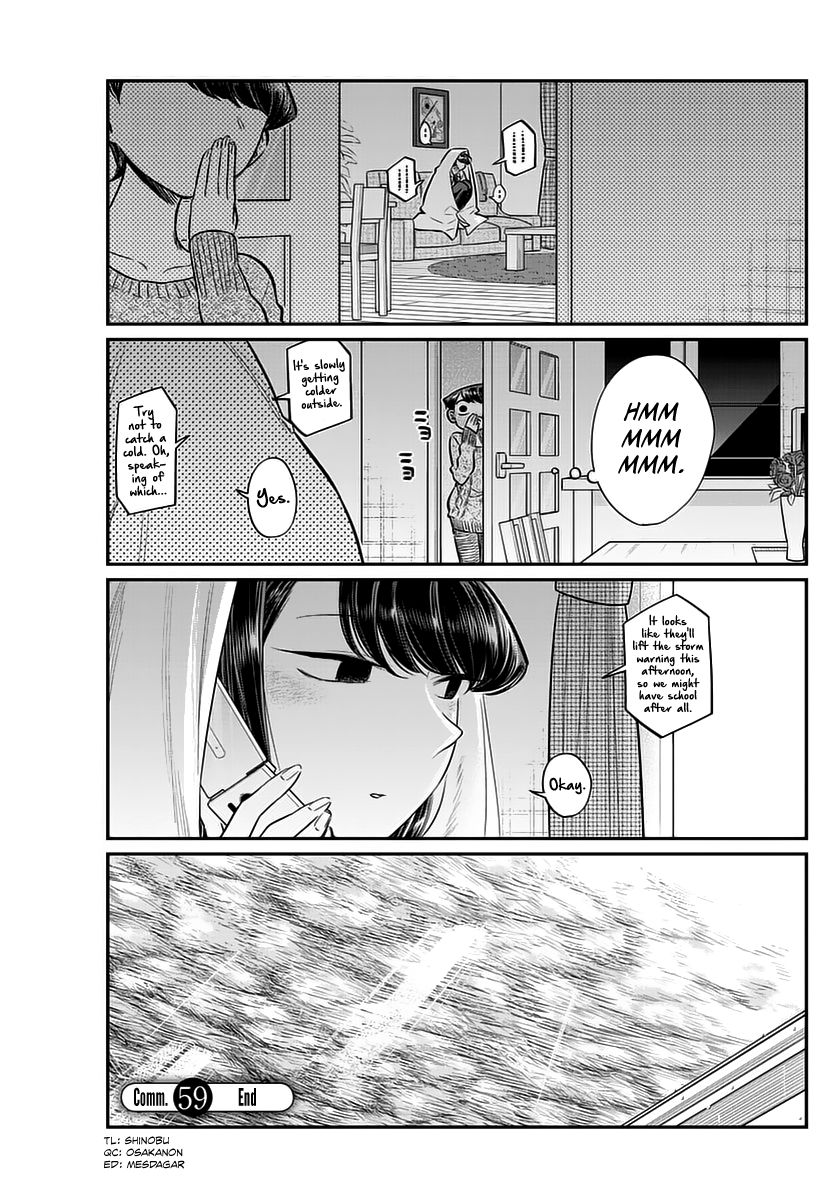 Komi-san wa Komyushou Desu Chapter 59 page 13 - Chapter 59 : Typhoon