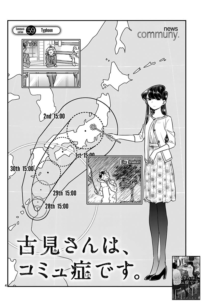 Komi-san wa Komyushou Desu Chapter 59 page 4 - Chapter 59 : Typhoon