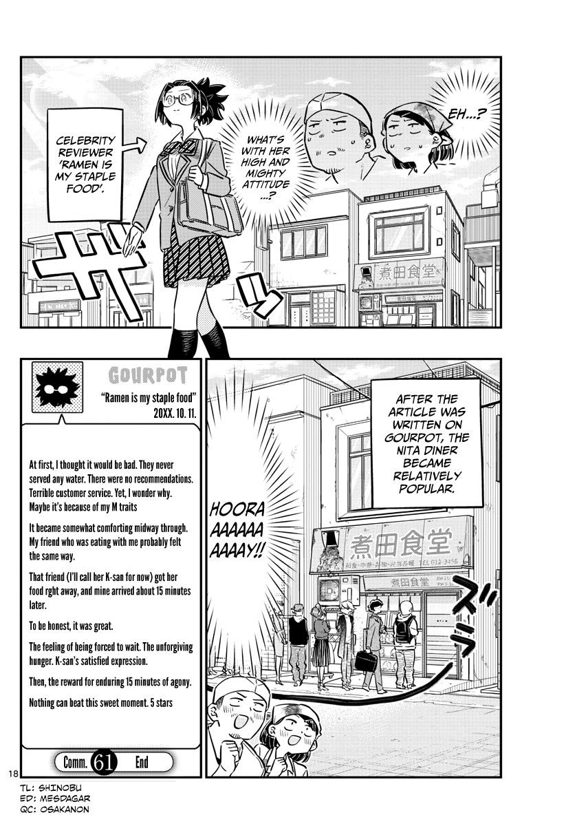 Komi-san wa Komyushou Desu Chapter 61 page 18 - Chapter 61 : Gourmet with everyone