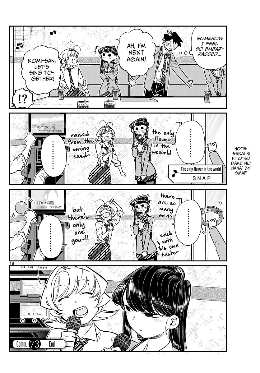 Komi-san wa Komyushou Desu Chapter 73 page 18 - Chapter 73 : After party