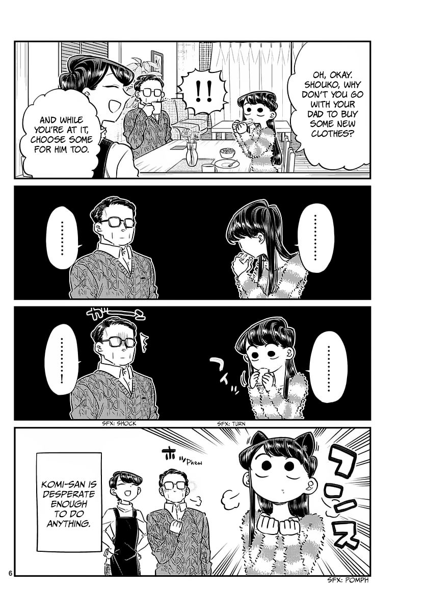 Komi-san wa Komyushou Desu Chapter 74 page 6 - Chapter 74 : Shopping with dad