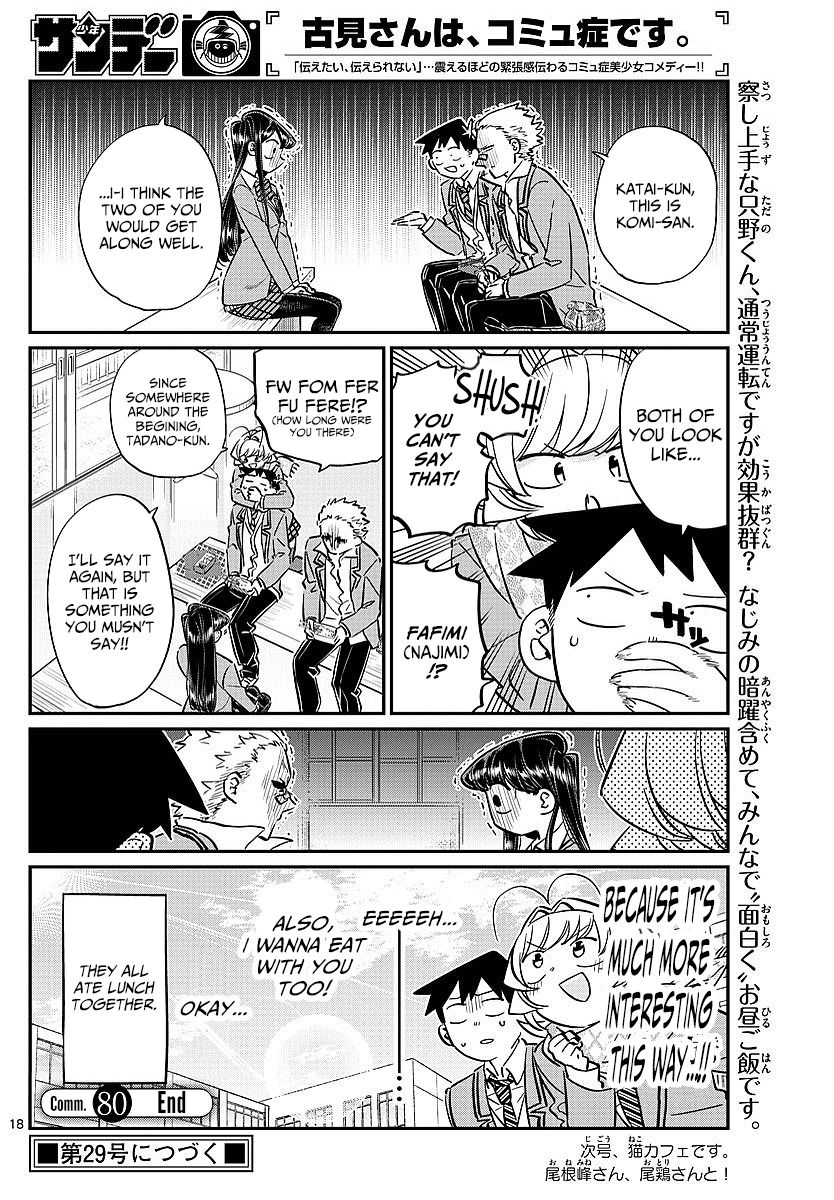 Komi-san wa Komyushou Desu Chapter 80 page 18 - Chapter 80 : Lunch invitation