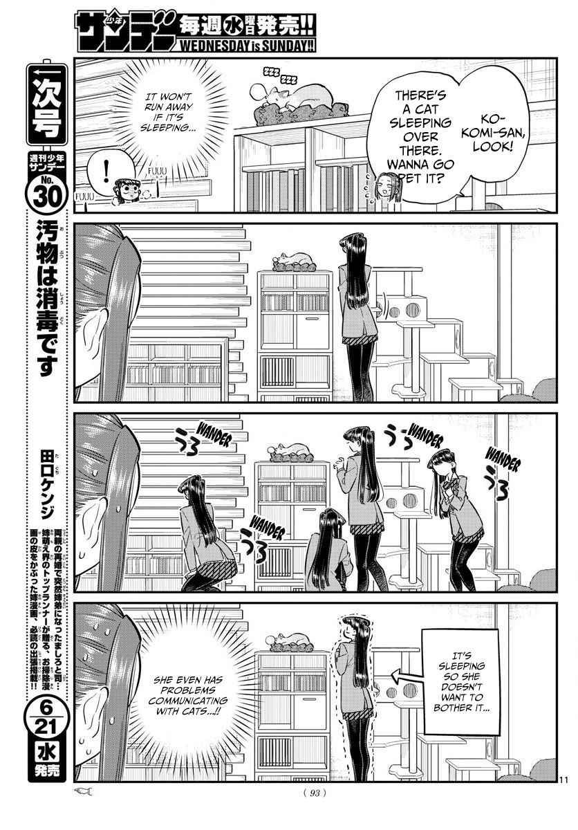 Komi-san wa Komyushou Desu Chapter 81 page 11 - Chapter 81 : Cat Cafe