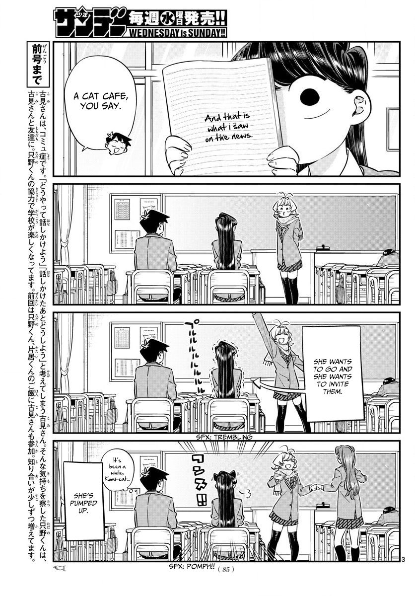 Komi-san wa Komyushou Desu Chapter 81 page 3 - Chapter 81 : Cat Cafe
