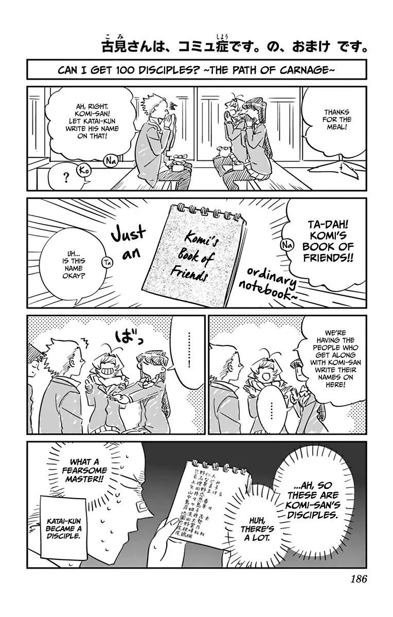 Komi-san wa Komyushou Desu Chapter 85.5 page 1 - Chapter 85.5: Omake