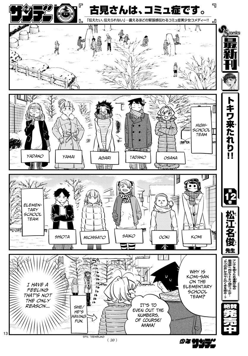 Komi-san wa Komyushou Desu Chapter 90 page 2 - Chapter 90 : Snowball fight