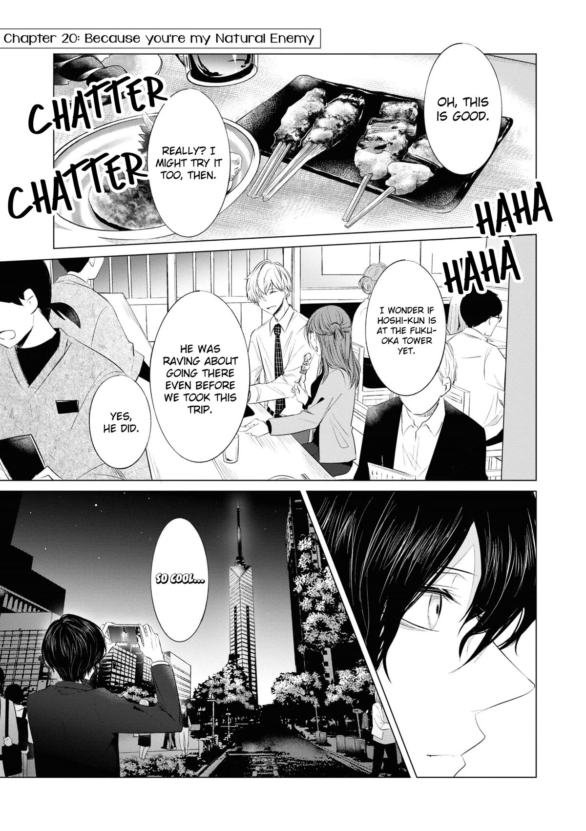 Kondo wa Korosaretakunai Azarashi-san Chapter 20 page 1 - Chapter 20: Because You're My Natural Enemy