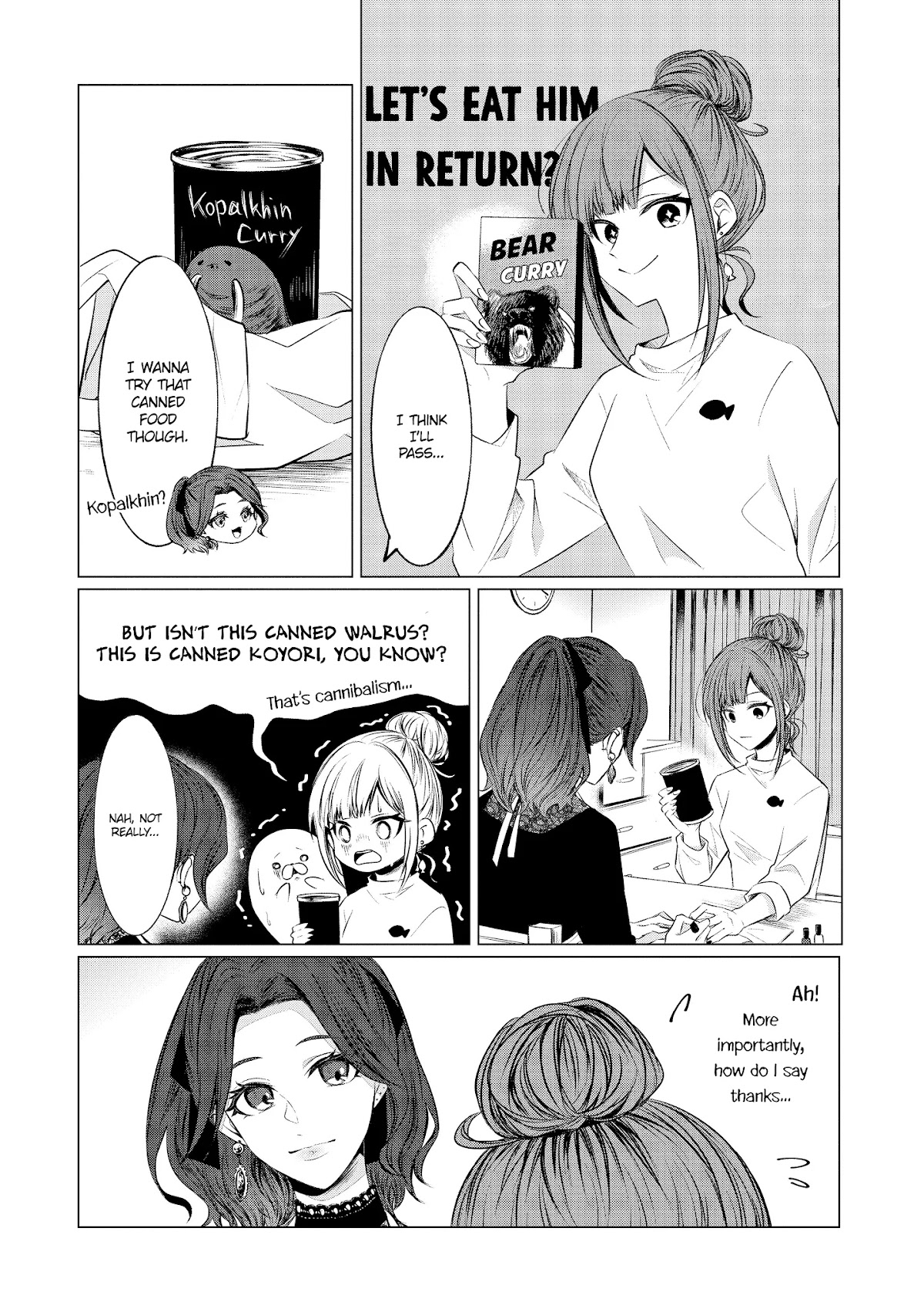 Kondo wa Korosaretakunai Azarashi-san Chapter 6 page 4 - Chapter 6: The Seal's Best Friend
