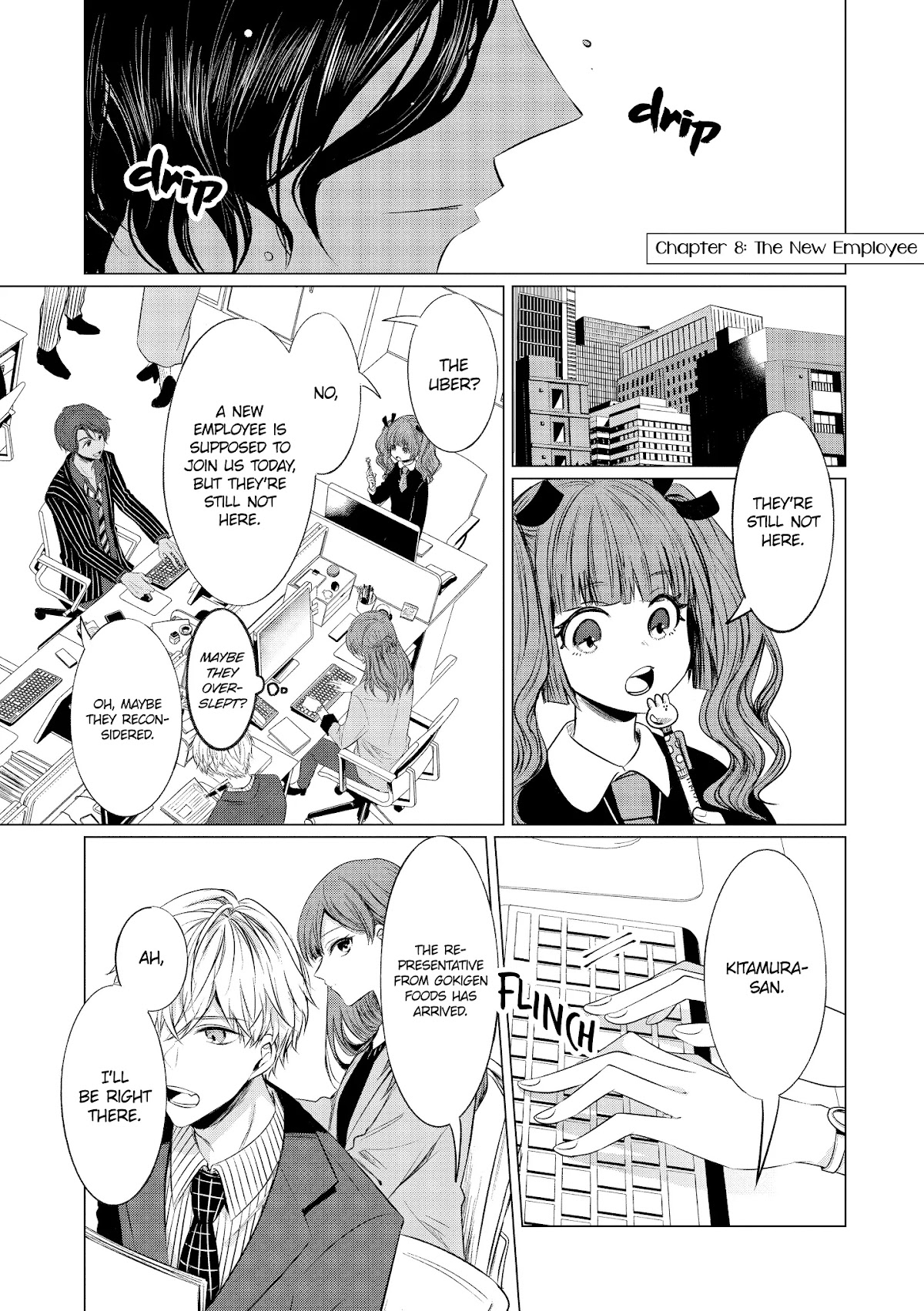 Kondo wa Korosaretakunai Azarashi-san Chapter 8 page 1 - Chapter 8: The New Employee