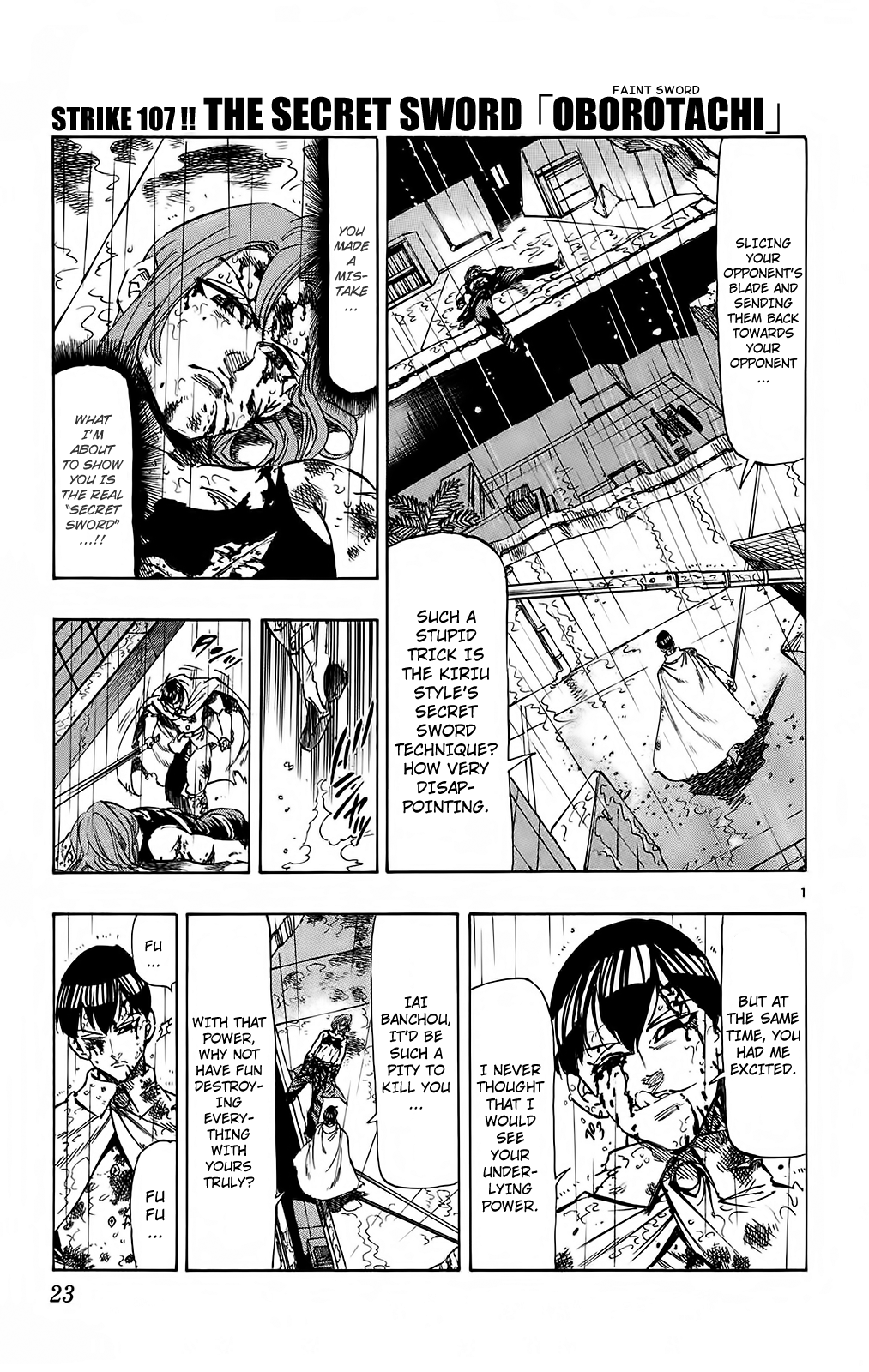 Kongou Banchou Chapter 107 page 1 - Chapter 107: "The Secret Sword ""Oboro Tachi"""