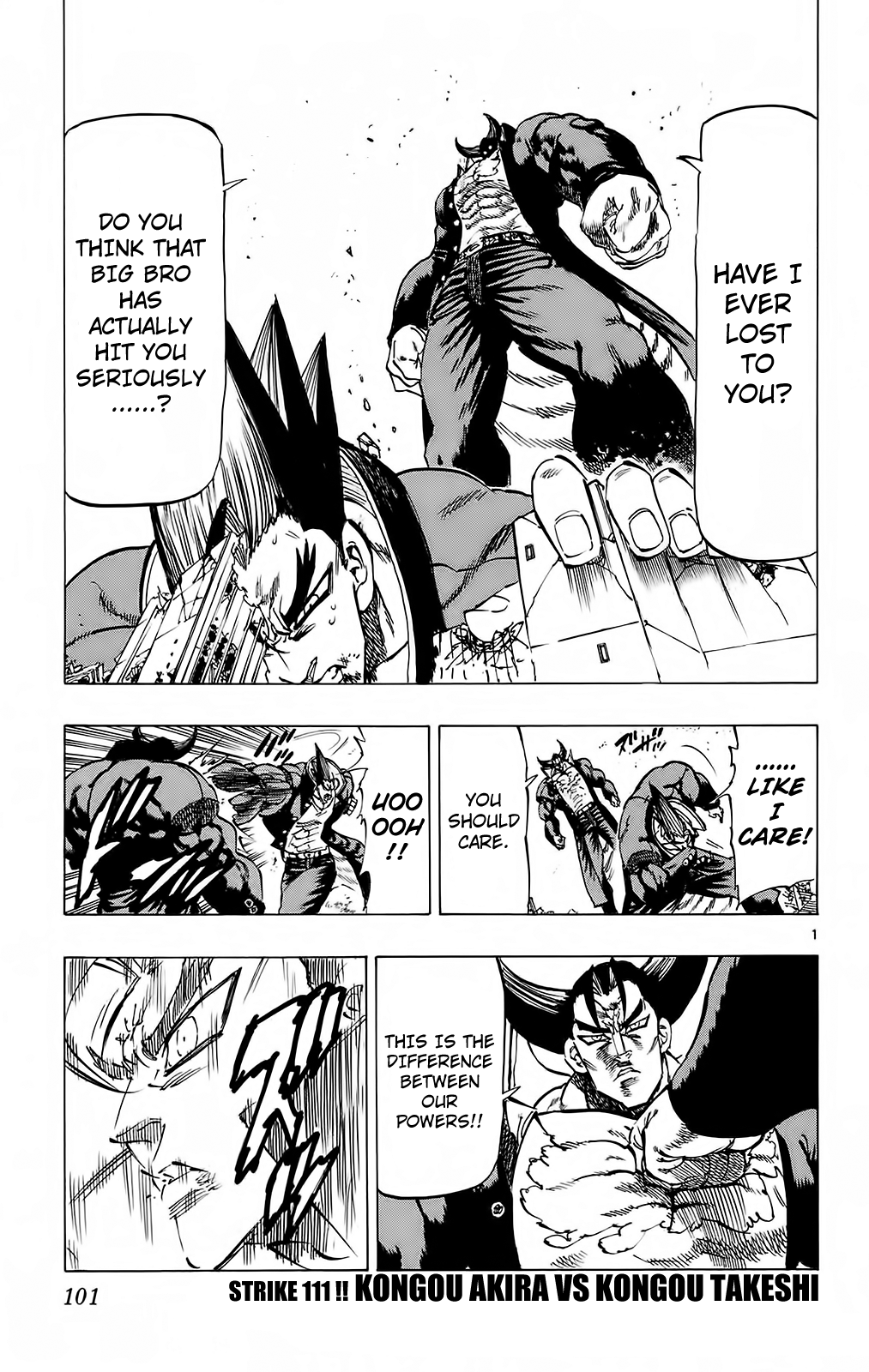 Kongou Banchou Chapter 111 page 1 - Chapter 111: Kongou Akira vs Kongou Takeshi