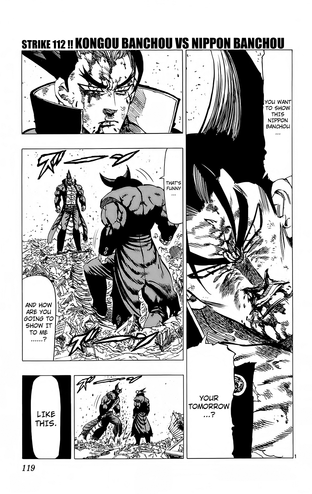 Kongou Banchou Chapter 112 page 1 - Chapter 112: Kongou Banchou vs Nippon Banchou