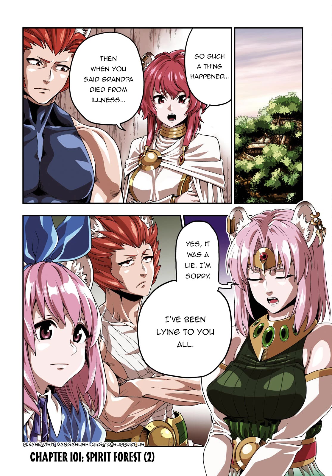 Konjiki no Moji Tsukai - Yuusha Yonin ni Makikomareta Unique Cheat Chapter 101 page 3 - Chapter 101: Spirit Forest (2)