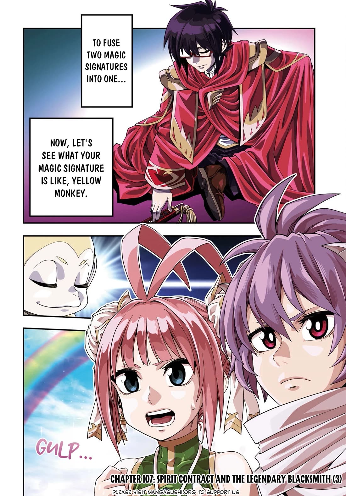 Konjiki no Moji Tsukai - Yuusha Yonin ni Makikomareta Unique Cheat Chapter 107 page 3 - Chapter 107: Spirit Contract and the Legendary Blacksmith (3)