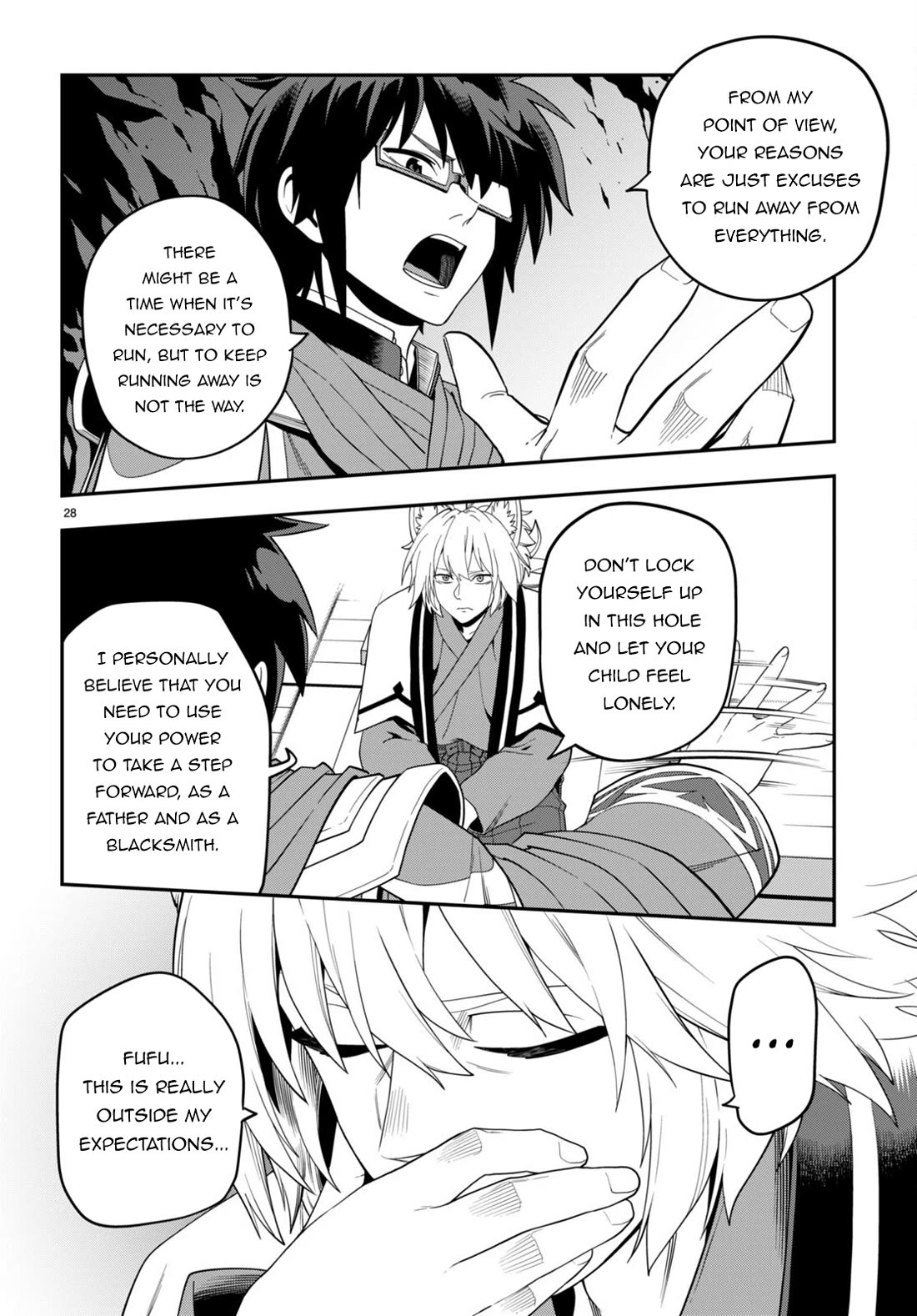 Konjiki no Moji Tsukai - Yuusha Yonin ni Makikomareta Unique Cheat Chapter 108 page 28 - Chapter 108: Spirit Contract and the Legendary Blacksmith (4)