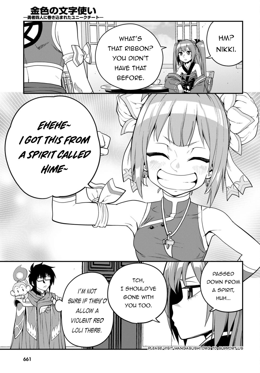 Konjiki no Moji Tsukai - Yuusha Yonin ni Makikomareta Unique Cheat Chapter 108 page 6 - Chapter 108: Spirit Contract and the Legendary Blacksmith (4)