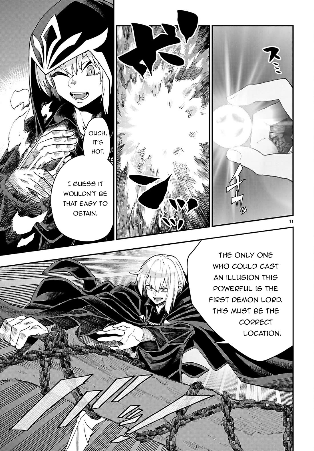 Konjiki no Moji Tsukai - Yuusha Yonin ni Makikomareta Unique Cheat Chapter 117 page 11 - Chapter 117: The Core of the First Demon Lord (1)