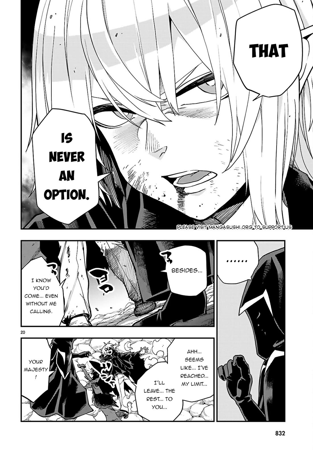 Konjiki no Moji Tsukai - Yuusha Yonin ni Makikomareta Unique Cheat Chapter 117 page 20 - Chapter 117: The Core of the First Demon Lord (1)