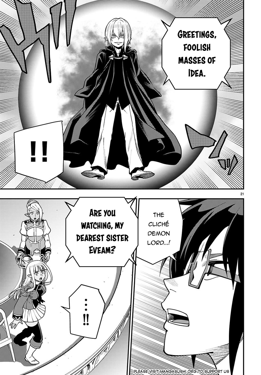 Konjiki no Moji Tsukai - Yuusha Yonin ni Makikomareta Unique Cheat Chapter 121 page 21 - Chapter 121