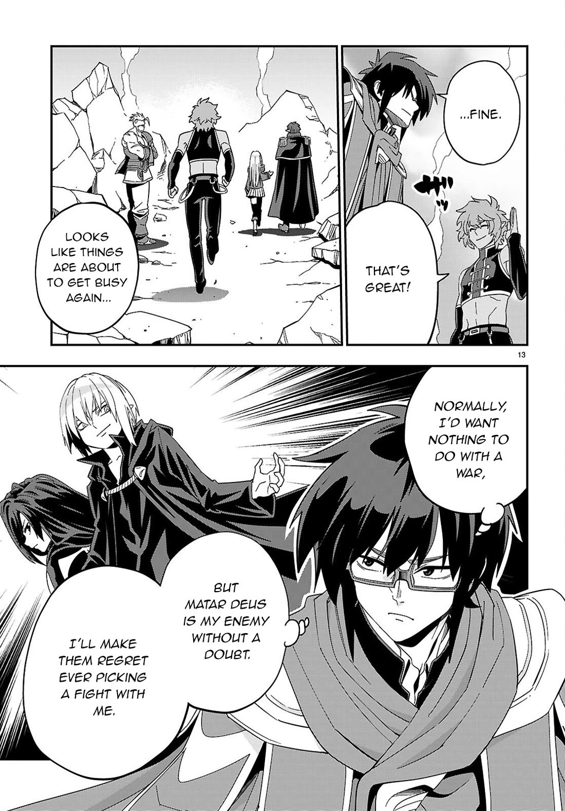 Konjiki no Moji Tsukai - Yuusha Yonin ni Makikomareta Unique Cheat Chapter 123 page 13 - Chapter 123