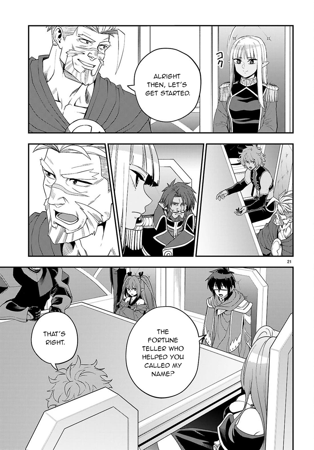 Konjiki no Moji Tsukai - Yuusha Yonin ni Makikomareta Unique Cheat Chapter 123 page 21 - Chapter 123