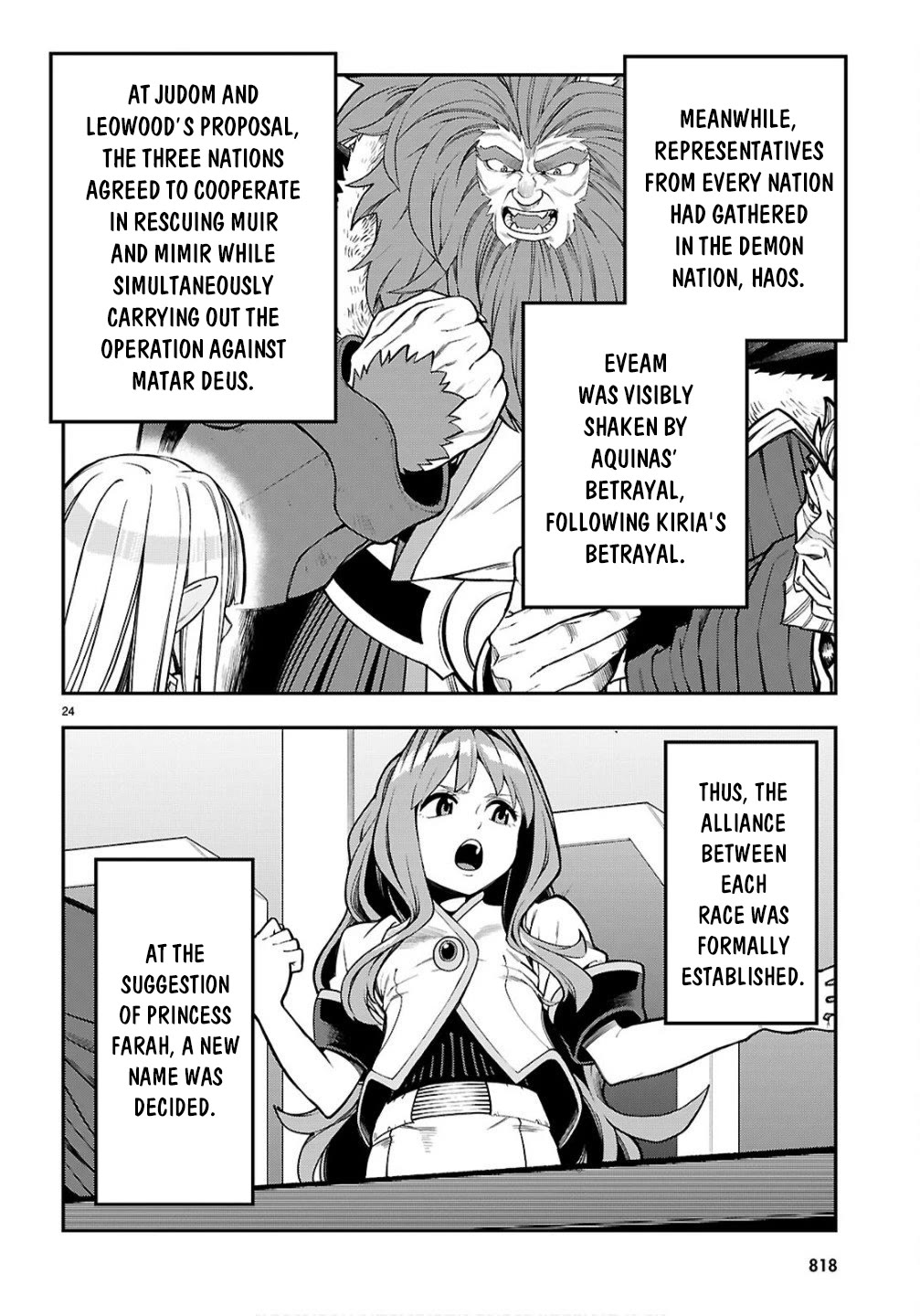 Konjiki no Moji Tsukai - Yuusha Yonin ni Makikomareta Unique Cheat Chapter 124 page 25 - Chapter 124
