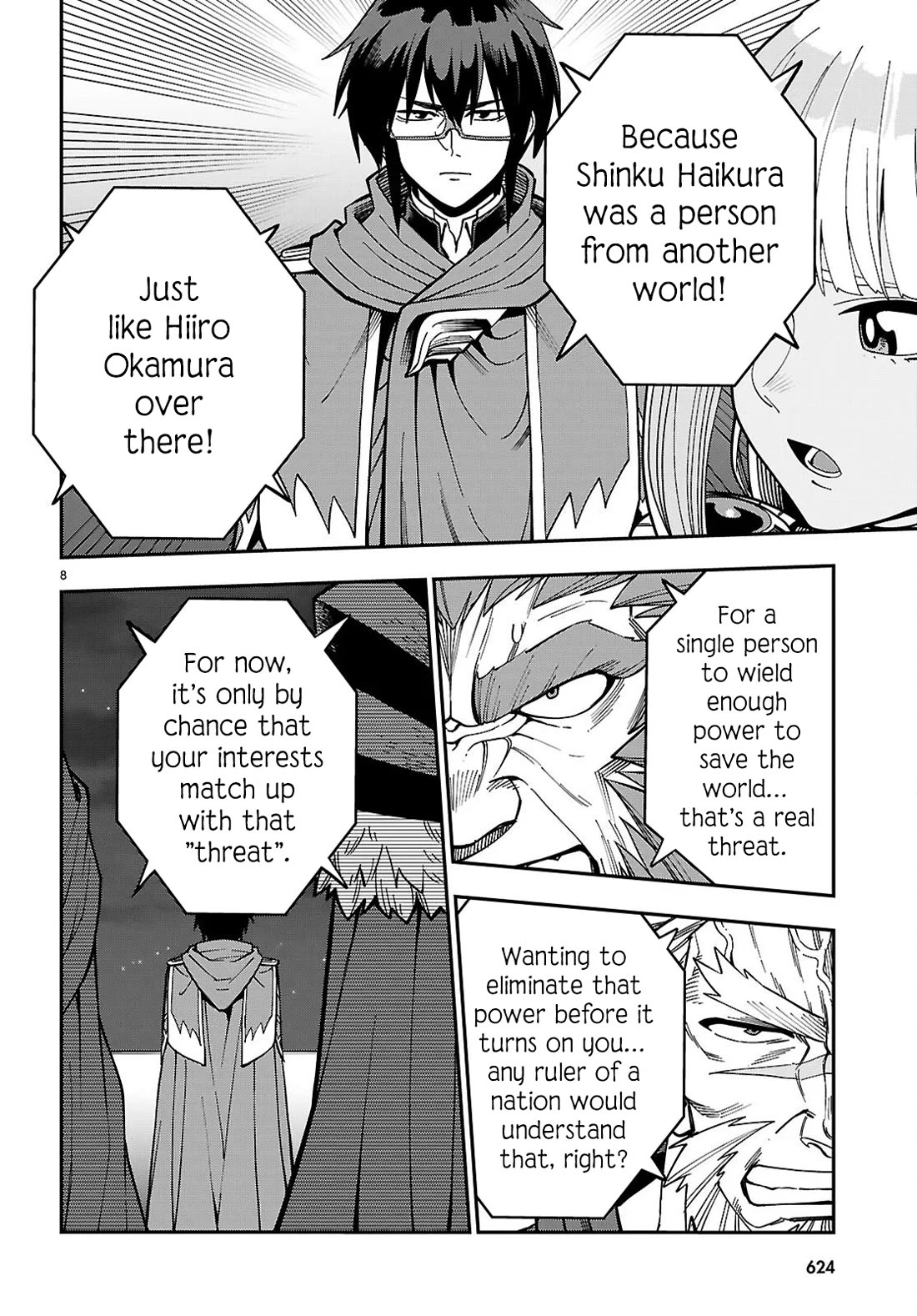 Konjiki no Moji Tsukai - Yuusha Yonin ni Makikomareta Unique Cheat Chapter 127 page 9 - Chapter 127