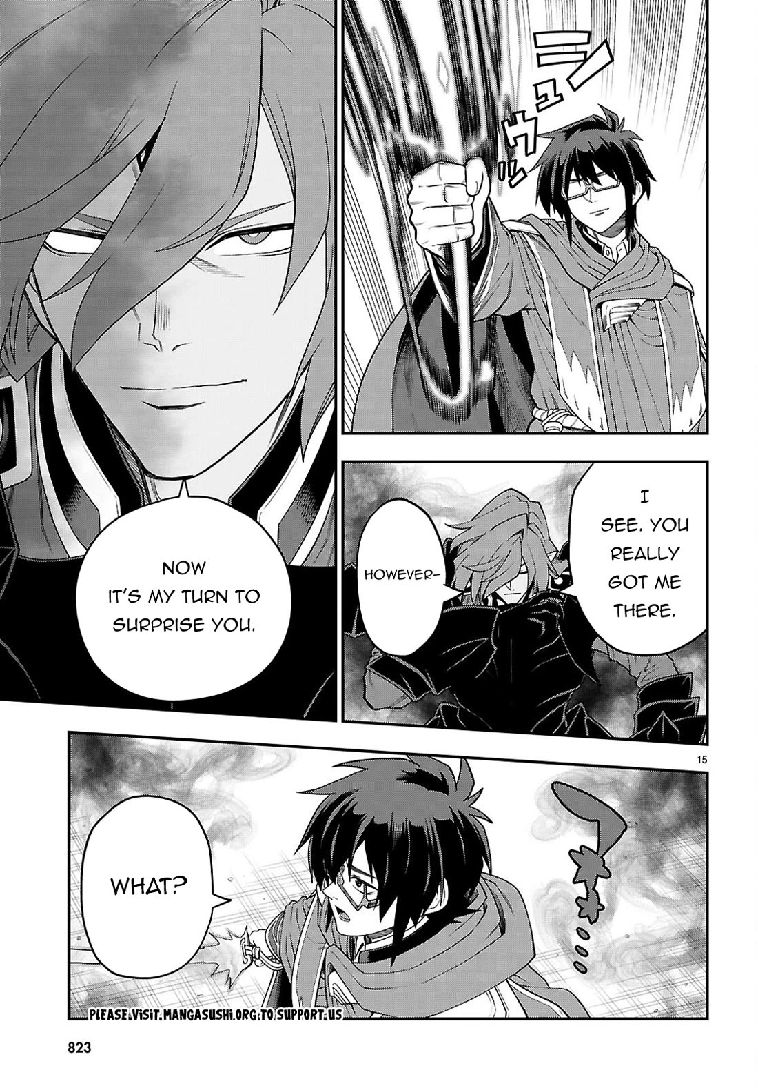 Konjiki no Moji Tsukai - Yuusha Yonin ni Makikomareta Unique Cheat Chapter 133 page 16 - Chapter 133