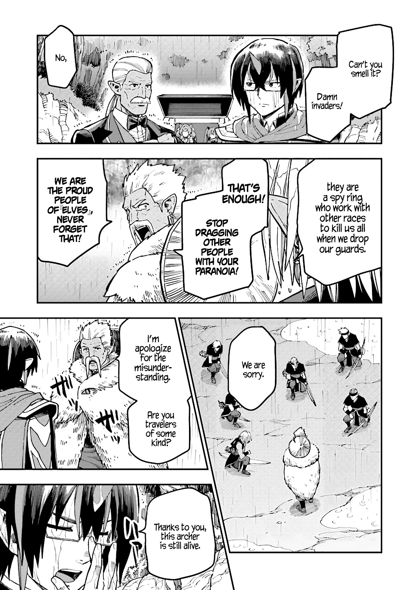 Konjiki no Moji Tsukai - Yuusha Yonin ni Makikomareta Unique Cheat Chapter 48 page 15 - Chapter 48: Elf village