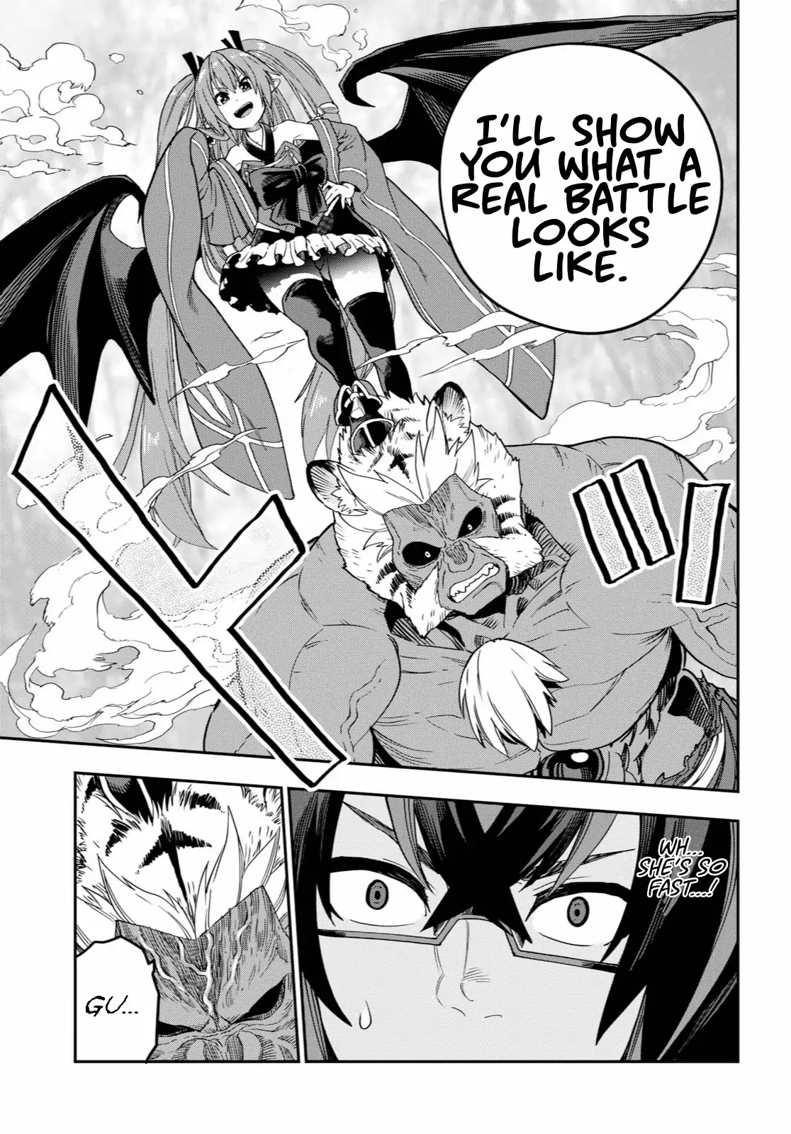 Konjiki no Moji Tsukai - Yuusha Yonin ni Makikomareta Unique Cheat Chapter 52 page 3 - Chapter 52: Attack of the Insane Beastman, Part 2