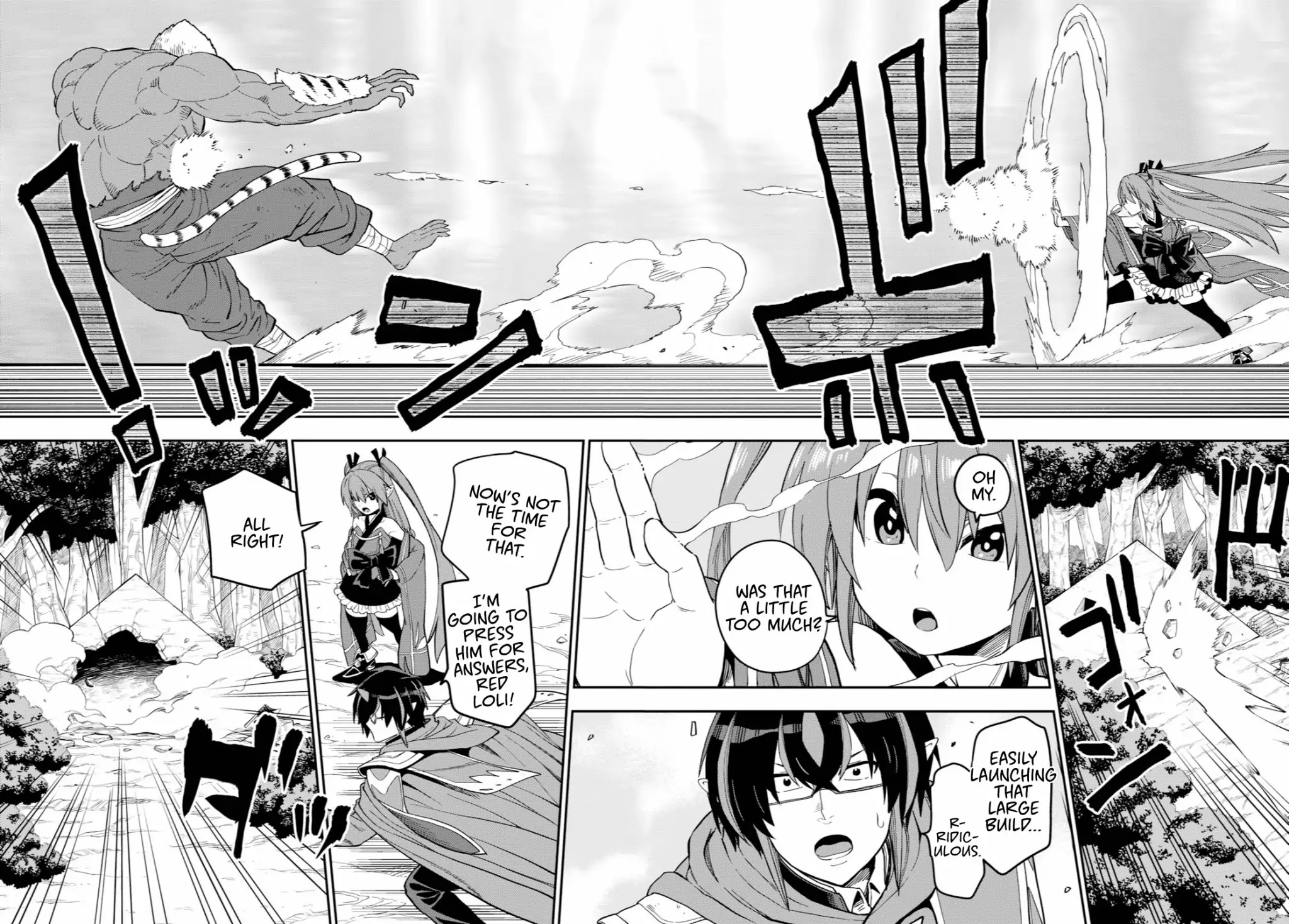 Konjiki no Moji Tsukai - Yuusha Yonin ni Makikomareta Unique Cheat Chapter 52 page 6 - Chapter 52: Attack of the Insane Beastman, Part 2