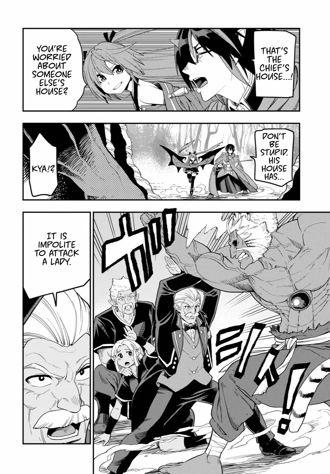 Konjiki no Moji Tsukai - Yuusha Yonin ni Makikomareta Unique Cheat Chapter 52 page 7 - Chapter 52: Attack of the Insane Beastman, Part 2