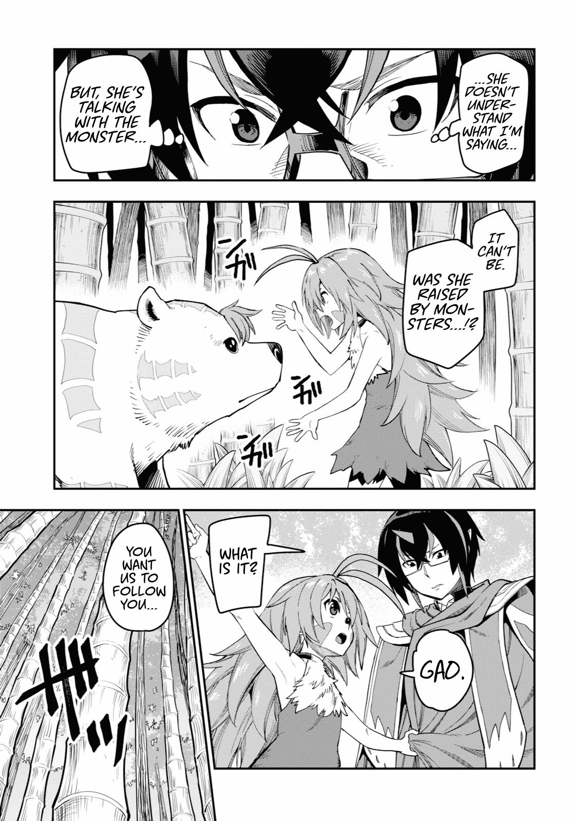 Konjiki no Moji Tsukai - Yuusha Yonin ni Makikomareta Unique Cheat Chapter 53 page 11 - Chapter 53: A Child Raised by Monsters