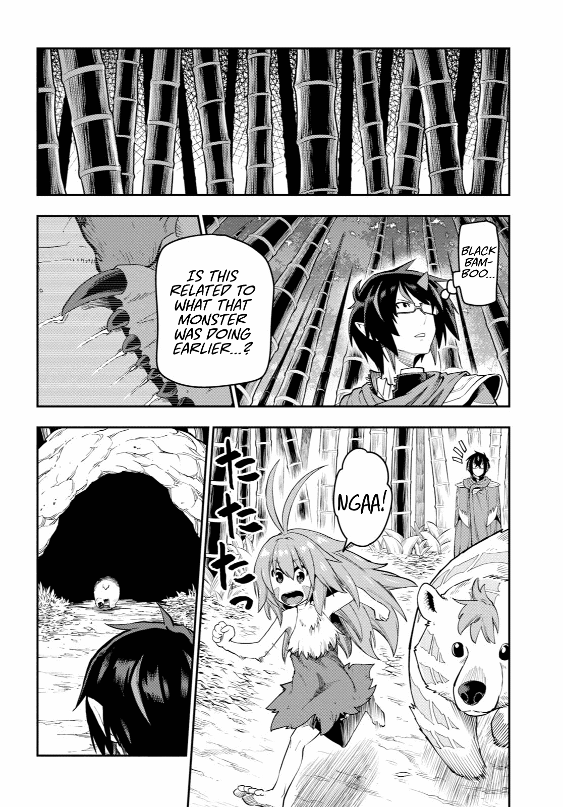 Konjiki no Moji Tsukai - Yuusha Yonin ni Makikomareta Unique Cheat Chapter 53 page 12 - Chapter 53: A Child Raised by Monsters