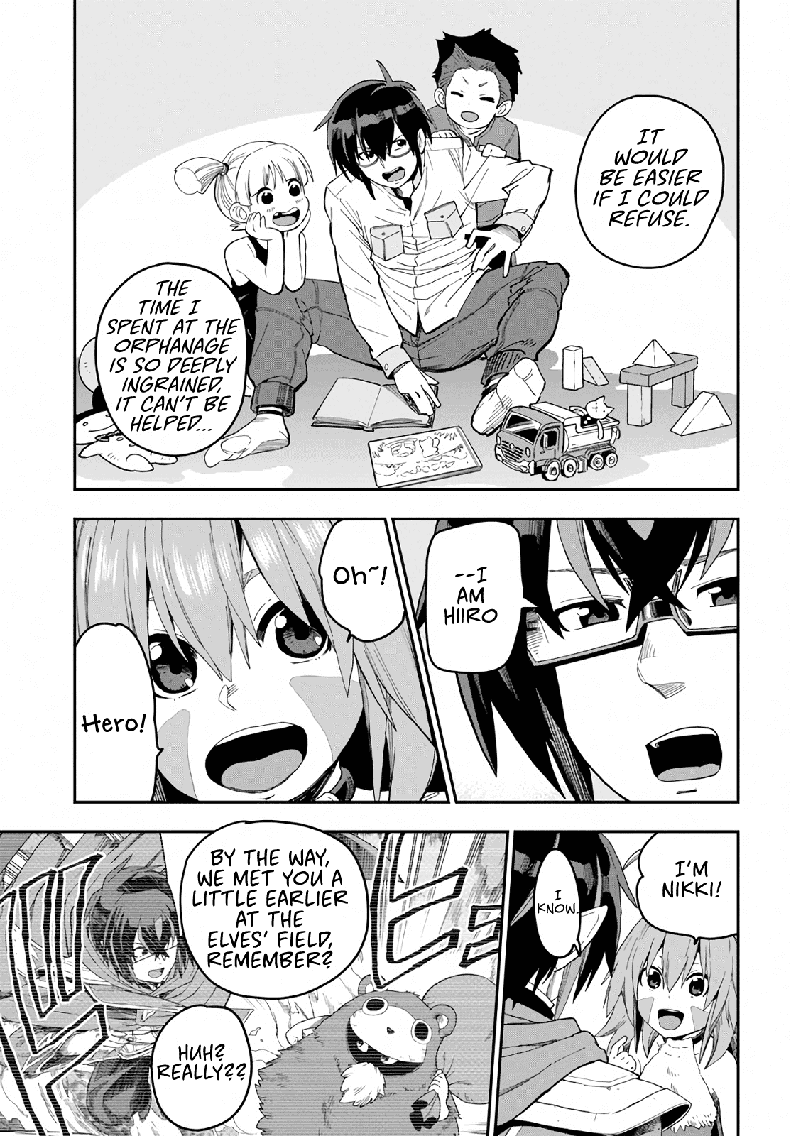 Konjiki no Moji Tsukai - Yuusha Yonin ni Makikomareta Unique Cheat Chapter 54 page 3 - Chapter 54: A Child Raised by Monsters, Part 2