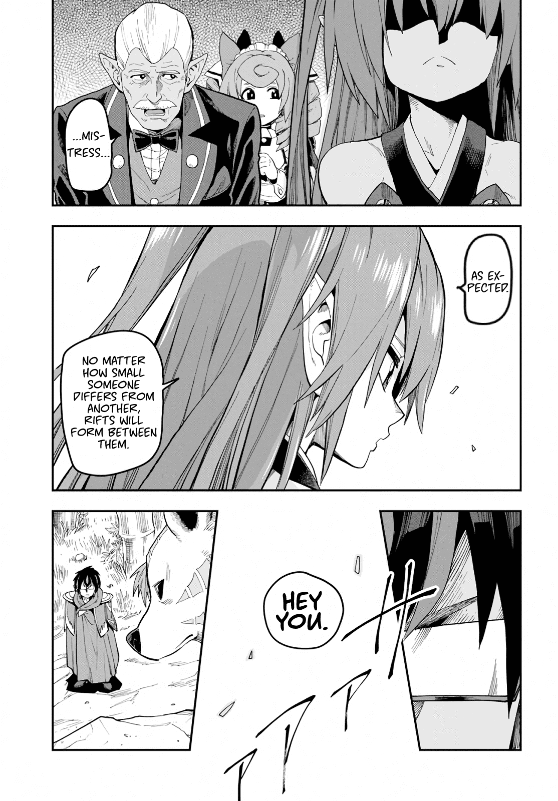 Konjiki no Moji Tsukai - Yuusha Yonin ni Makikomareta Unique Cheat Chapter 54 page 7 - Chapter 54: A Child Raised by Monsters, Part 2