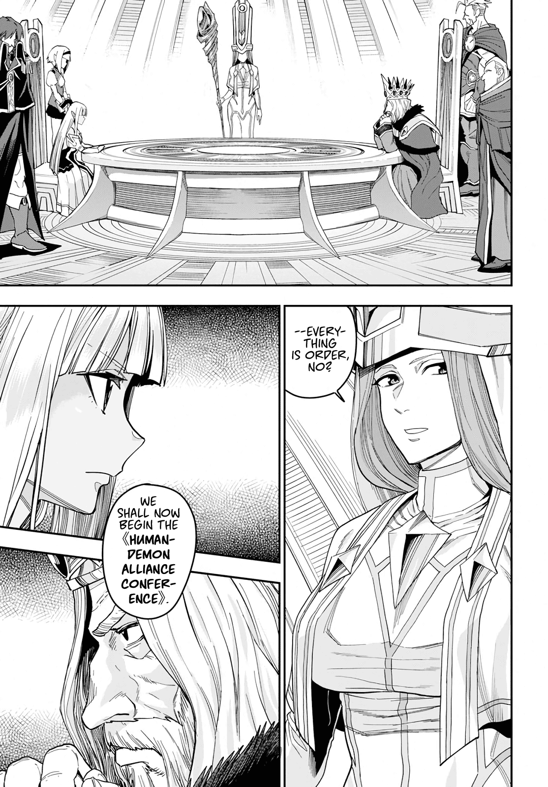 Konjiki no Moji Tsukai - Yuusha Yonin ni Makikomareta Unique Cheat Chapter 59 page 3 - Chapter 59: Human-Demon Alliance Conference, Part 1